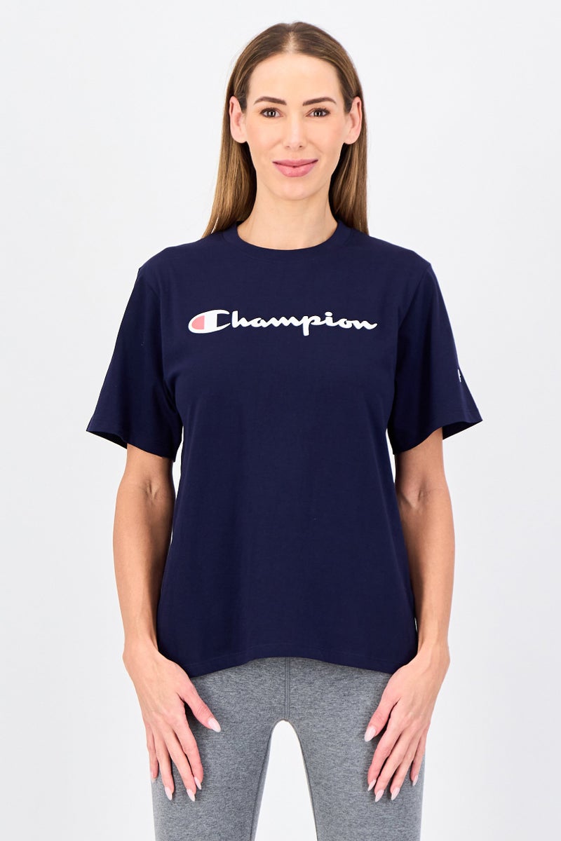 Champion Women Sportswear Fit Short Sleeve Outdoor T-Shirt, Navy - Image 1